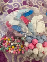 Teething Baby Pacifier-Chain Silicone Beads Shower Hexagon Necklace Gift Food-Grade BOBO.BOX