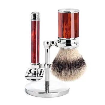 

Set shaving Mühle shaving brush fiber "Silver Tip" & traditional series razor R103