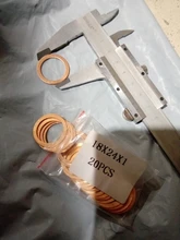 Gasket-Ring Sealing-Washer Flat-Seal Copper-Crush Brass M4 M16 DIN7603 M5 M8 Red M26