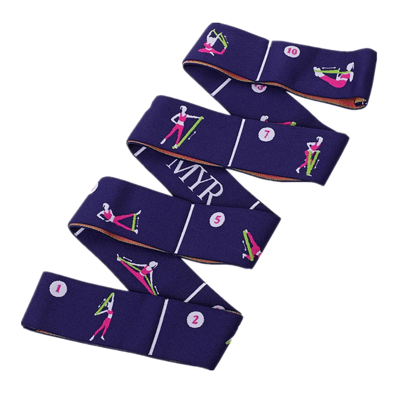 11 Grid Multi-segment Dance Yoga Auxiliary Stretching Belt Elastic Belt Beginner Yoga Supplies Resistance Band fitness resistance band
