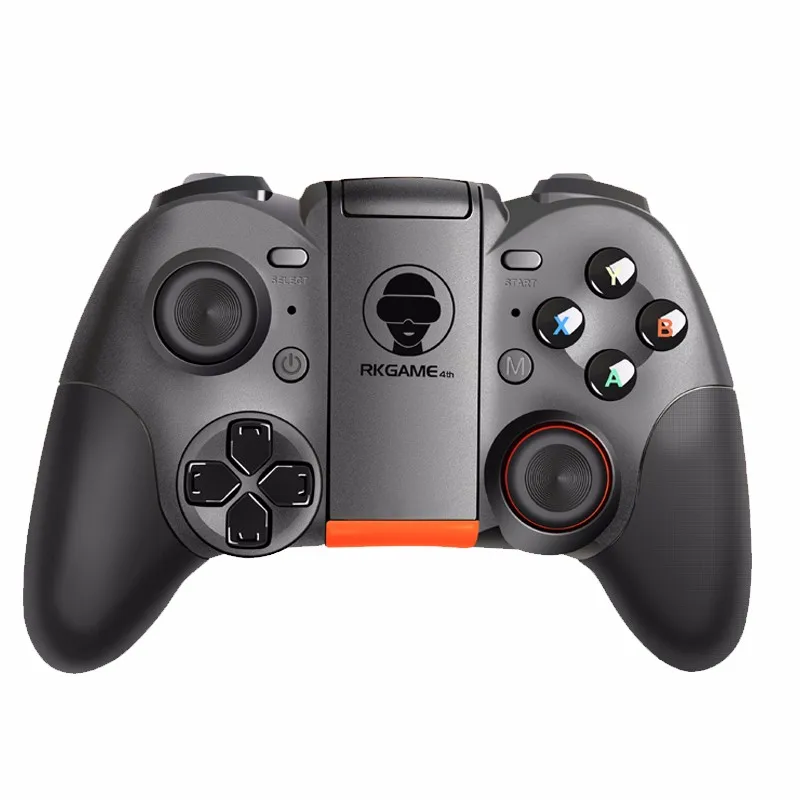 Black RKGAME 4th Bluetooth геймпад мобильный беспроводной джойстик Джойстик для игр в виртуальной реальности смартфон для планшета телевизора ПК игровой коврик для IOS Android пульт дистанционного управления - Color: Black