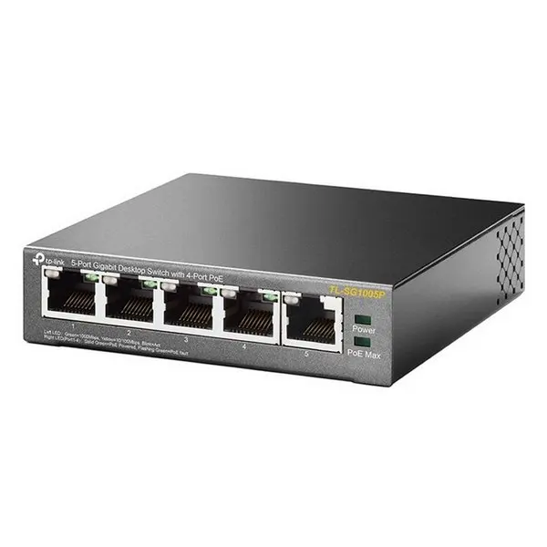 Настольный коммутатор TP-Link SG1005P LAN PoE серый