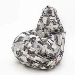 Armchair bag pear Oxford water repellent waterproof rainproof large soft frameless pouf ottoman for Home Cottage