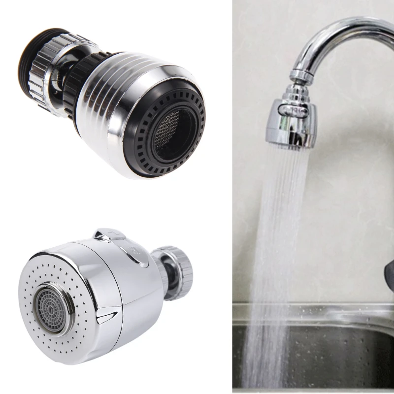 Universal 360&deg; Rotatable Mixer Aerator Kitchen Faucet Aerator 3 Modes Pressurized Splash Water Saving Nozzle Faucet Connector