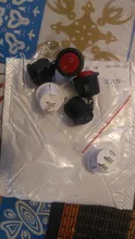 Rocker-Switches Round ON-OFF Black White Mini KCD1-105 6pcs 20mm-Diameter 2-Pin Red