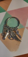 Supernatural Keychain Ring Sun-Pendant Movie Metal Unisex Dean Pentagram