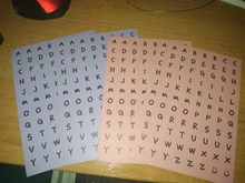 Mohamm-pegatina de corazón con letras en inglés para chica, suministros escolares, en blanco y negro, Cuenta de mano, 1 ud.