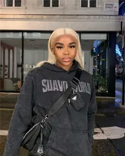 Luvin-pelucas frontales de encaje transparente para mujeres negras, cabello humano brasileño liso Remy, corto, Bob, desplumada, 613