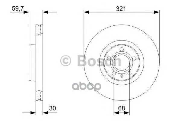 Тормозной Диск Передний 0986479300 Bosch арт. 0986479300