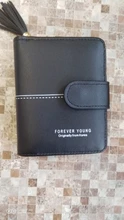 Billetera corta con cremallera para mujer, monedero con borla, bolso de mano, tarjetero, billetera