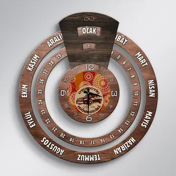 

Personalized Professional Automotive Engineer Infinite Mayan Calendar Wooden Wall Clock-2