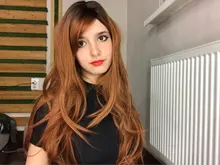 LOUIS FERRE-Peluca de pelo largo rizado para mujer, color marrón oscuro, ondulado, esponjoso, con flequillo, agradable al calor, pelucas sintéticas para fiesta