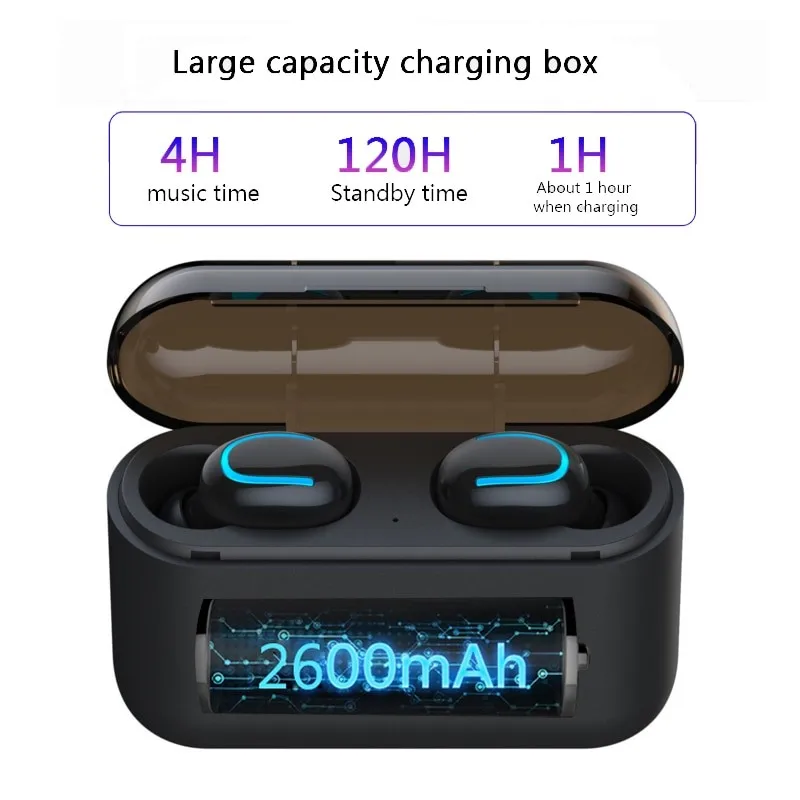 HBQ Q32 беспроводные наушники TWS с Bluetooth 5 0 2600 мА/ч спортивные игровая гарнитура