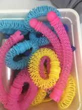 Peluquería magia rizador de pelo rizos en espiral de Donuts Curl Herramienta de Peinado accesorios para el cabello hágalo usted mismo 8 Uds 7cm * 6 cm