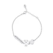 

MABINA: Woman bracelet in 925 sterling silver, BABY GIRLS and HEART, LITTLE BIG LOVE, 533199. Length 19 cm about.