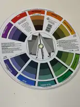 Rueda de papel de Color del pigmento para tatuaje, suministros de tarjeta de papel de 12 colores, guía de mezcla de tres niveles, círculo Central giratorio, accesorios para tatuaje de uñas, 1 Uds.