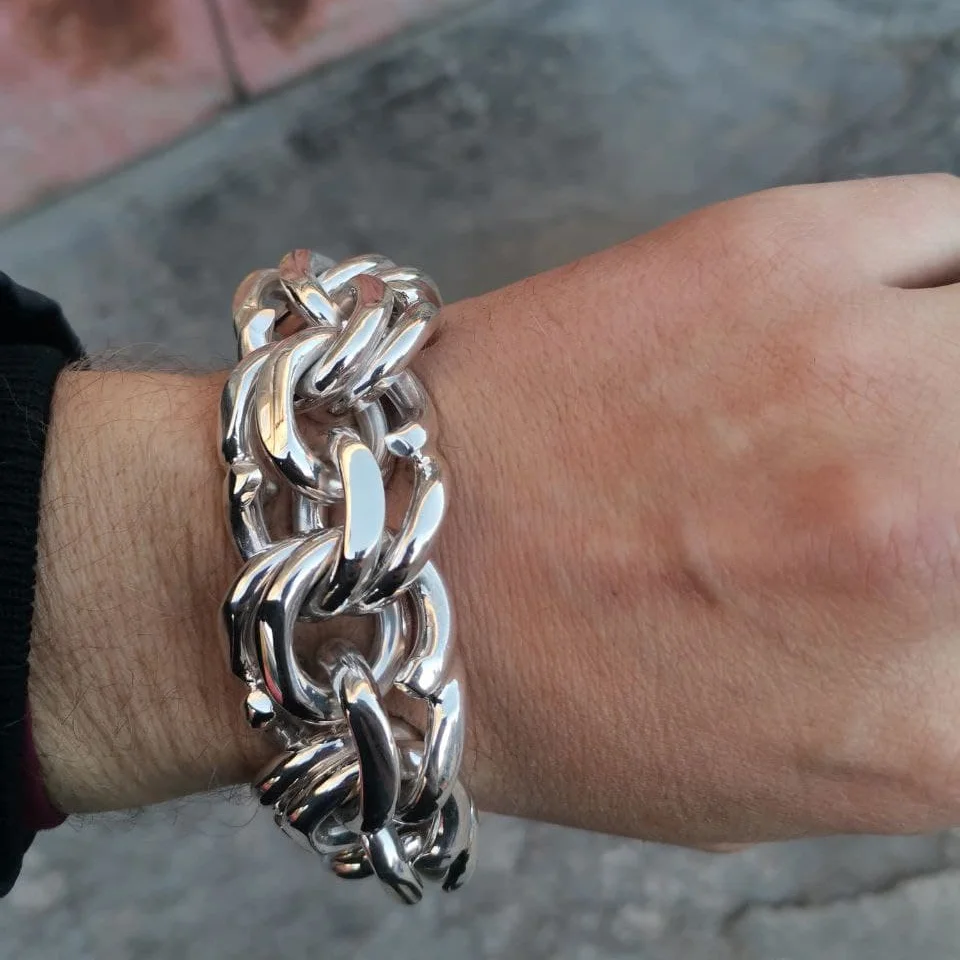 Bracelet Male Massive/bismarck Handmade/bracelet With Lock