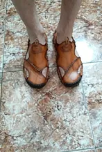 Sandalias clásicas de verano para hombre, zapatos de piel auténtica suaves transpirables, sandalias romanas para playa, zapatillas bohemias