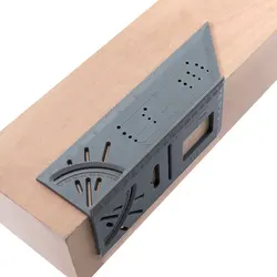 Règle de mesure d'angle d'onglet 3D, jauge de ligne de marquage, règle de charpentier, disposition carrée, onglet 45 et 90 degrés 