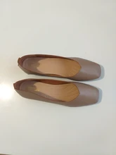 Nuevos zapatos bajos de primavera de las mujeres de tacón bajo Ballet cuadrado del dedo del pie superficial marca de zapatos Slip On mocasines zapatos de mujer de gran tamaño 35-41