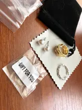 XIYANIKE de Plata de Ley 925 abierto de oro anillos para las mujeres Irregular calado geométrico de la fiesta de cumpleaños de accesorios, regalos, joyería