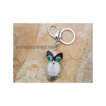 

Owl keychain with stones