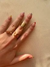 HUANZHI-Conjunto de anillos redondos de resina acrílica para mujer, colorido cuadrado geométrico, con diamantes de imitación, regalo de fiesta, 2021
