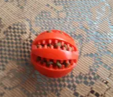 Bola de juguete interactiva para perro, Bola de goma natural con fugas, Limpieza de dientes, 5cm/7cm/11cm, nueva mascota de sandía