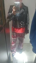 Jacket Punk Biker-Coat Rivets Leather Short Letters-Print Motorcycle Women Outwear Ailegogo