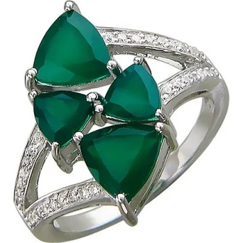 

Esthete ring with agate and cubic zirconia