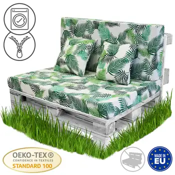 

BCASE back cushion pallet Espuma Respaldo pallet truck, include Up Seat and Respaldo, Ideal for Garden, Terrace, patio and balcony, bamboo