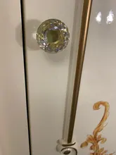 NAIERDI Base de oro en forma de diamante de cristal de diseño de perillas de vidrio armario tiradores pomos de cajones manijas del Gabinete de cocina manija de los muebles