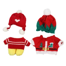 

Hot Sale Clothes for Duck 30cm Colorful Cotton Woll Tops Animal Pattern Stripe Printed Toy Accessories Birthday Present