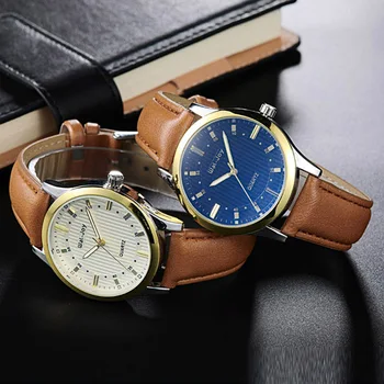 

WJ-8107 Wal-Joy relogio Male Leather Strap Watches Quartz Men Watch Classic Simple Wristwatch For Man Business Gift reloj hombre