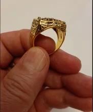 Anillo de moda FDLK para hombre, anillo de doble águila, Imperio Ruso, Punk, Color dorado, brazos del anillo grande ruso