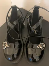 Mujeres Mary Jane Lolita Cosplay Zapatos Mujer Bombas Punta redonda Tacones gruesos Cruz atada Hebilla Correa Mujer 2021 Plataforma Zapatos de mujer