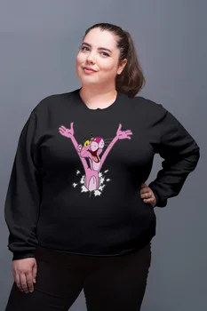 

Angemiel Wear Wall Hottest Pink Panther Black Women Sweatshirt