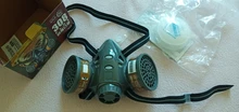 Respirador químico de Gas y polvo de media cara, mascarilla protectora de seguridad para el trabajo, filtros duales, pintura Industrial, Vapor orgánico