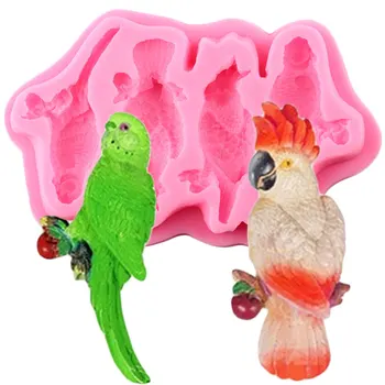 

Parrot Bird Silicone Mold Chocolate Gumpaste Molds Sugarcraft Fondant Cake Decorating Tools Candy Clay Cookie Baking Moulds