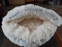 Hot Plush Round Cat Bed Cat Warm House Soft Long Plush Pet Dog Bed For Small Dogs Cat