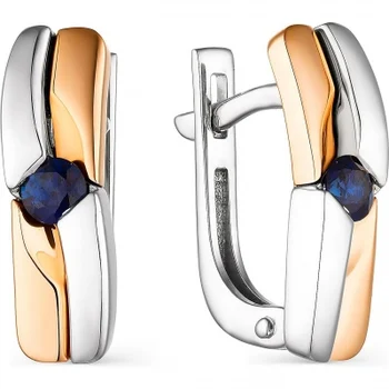 

Alcor earrings with 2 sapphires in red gold