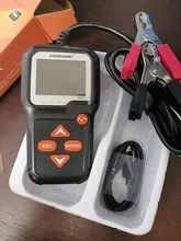 KONNWEI-probador de batería de motocicleta KW650, Analizador de sistema de batería de 12V y 6V, 2000CCA, herramientas de prueba de arranque de carga para el coche