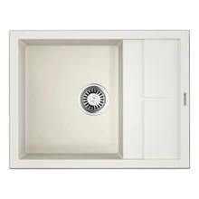 Мойка для кухни Omoikiri Sumi 65-WH Tetogranit(Белый)(Устойчивая к царапинам, сливные желобки, перелив