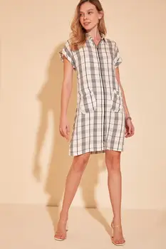 

Trendyol Plaid Zipper Dress TWOSS20EL2401
