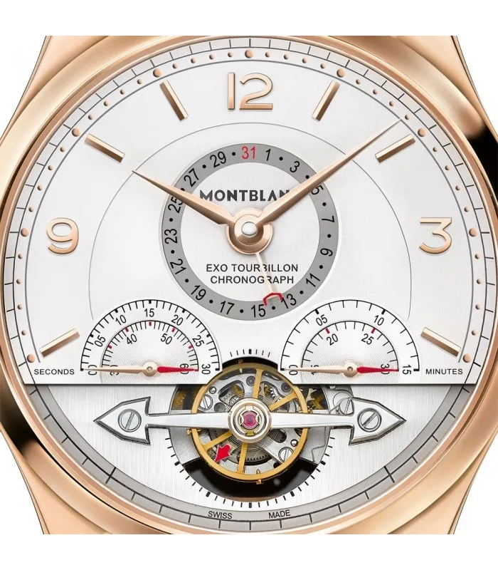 Часы с хронометром и минутным хронографом от monblanc EXO TOURBILLON 112542