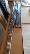 Track-Rail Hardware Sliding Furniture Cabinet KAK Soft Close 10--22-stainless-Steel Three-Section