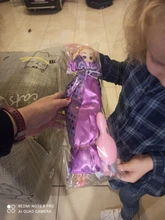 Muñecas de princesa Rapunzel para niños, conjunto para niñas, cuerpo móvil, belleza, largo y grueso pelo rubio, 30CM