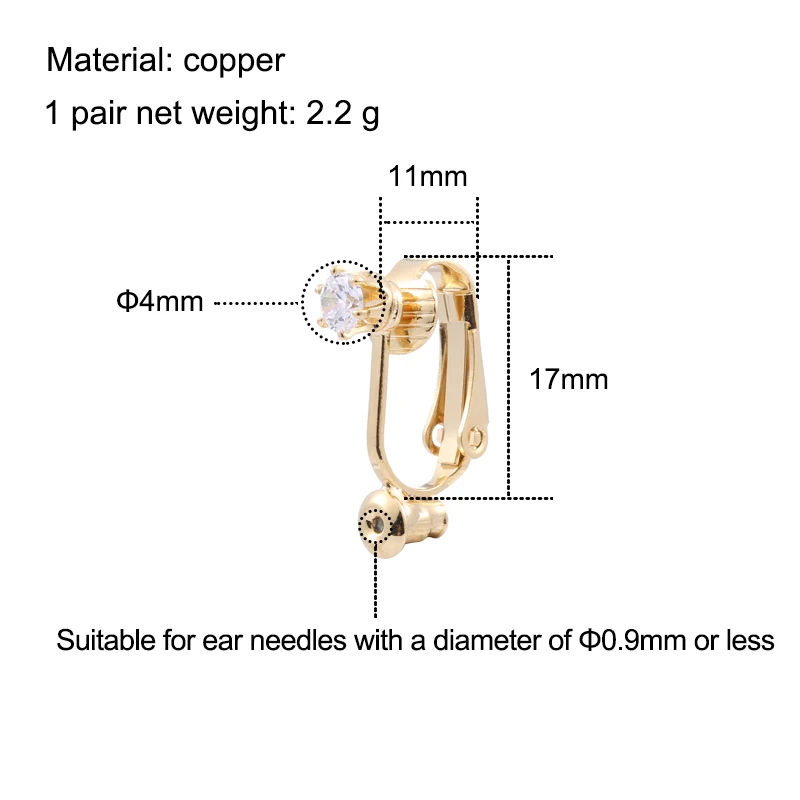 Ear Clip Earrings 2/10 Pcs For Women Earring Findings DIY Jewelry Making Accessories Materials Stud Conversion