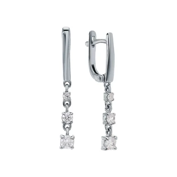 

Silver earrings with cubic zirconia sunlight sample 925