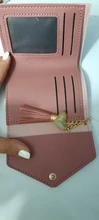 Las mujeres monedero lindo estudiante colgante borla, cuero tendencia pequeña cartera de moda de PU 2020 monedero de la tarjeta de las señoras bolso para las mujeres